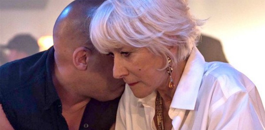 FAST & FURIOUS 8 foto: Vin Diesel meets Helen Mirren