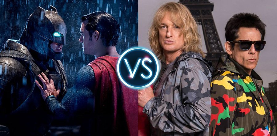 RAZZIES 2017 noticia: Zoolander 2 VS. Batman v Superman