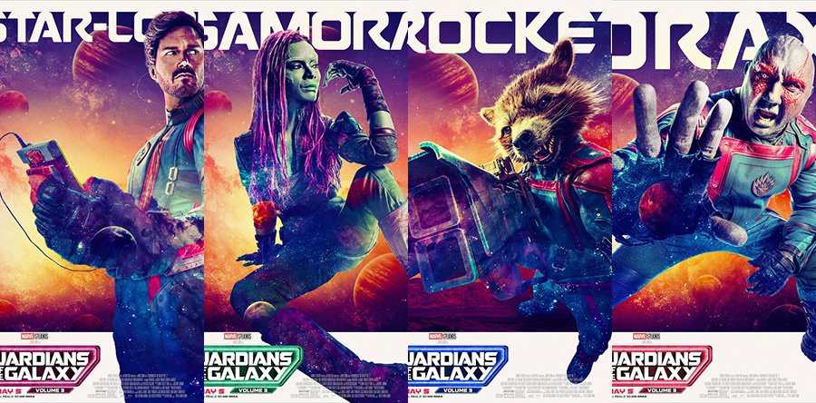 GUARDIANES DE LA GALAXIA VOL. 3 personajes