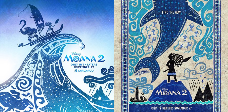VAIANA 2 posters polinesios